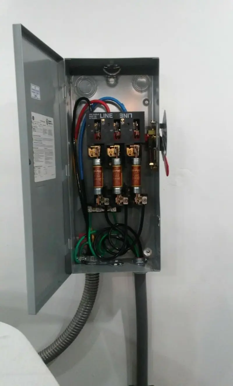 Three-phase disconnect switch installed for Electrical Wiring & Rewiring in Marietta